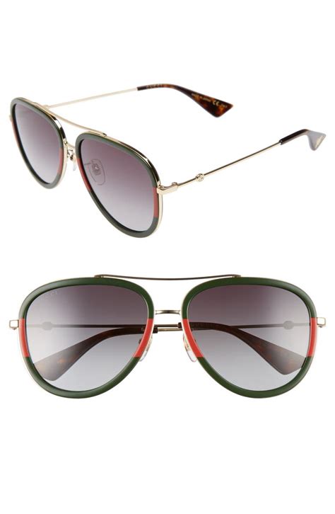 57mm aviator sunglasses gucci|Men's Designer Luxury Aviator Sunglasses .